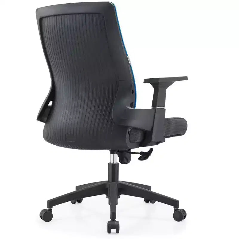Sedia da ufficio ergonomica in rete, monoposto, girevole e inclinabile