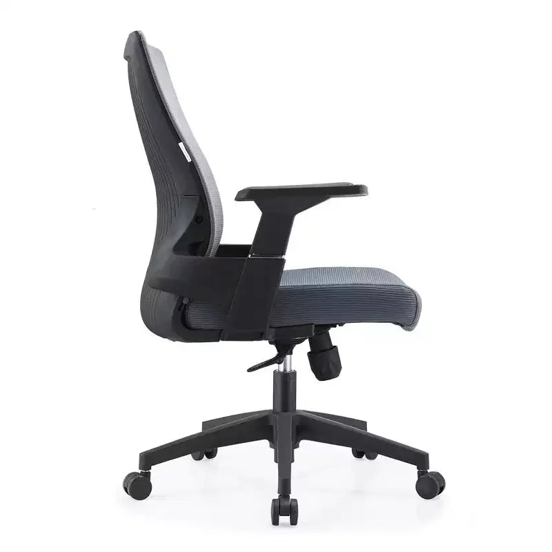 Sedia da ufficio ergonomica in rete, monoposto, girevole e inclinabile