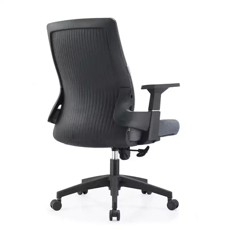 Sedia da ufficio ergonomica in rete, monoposto, girevole e inclinabile
