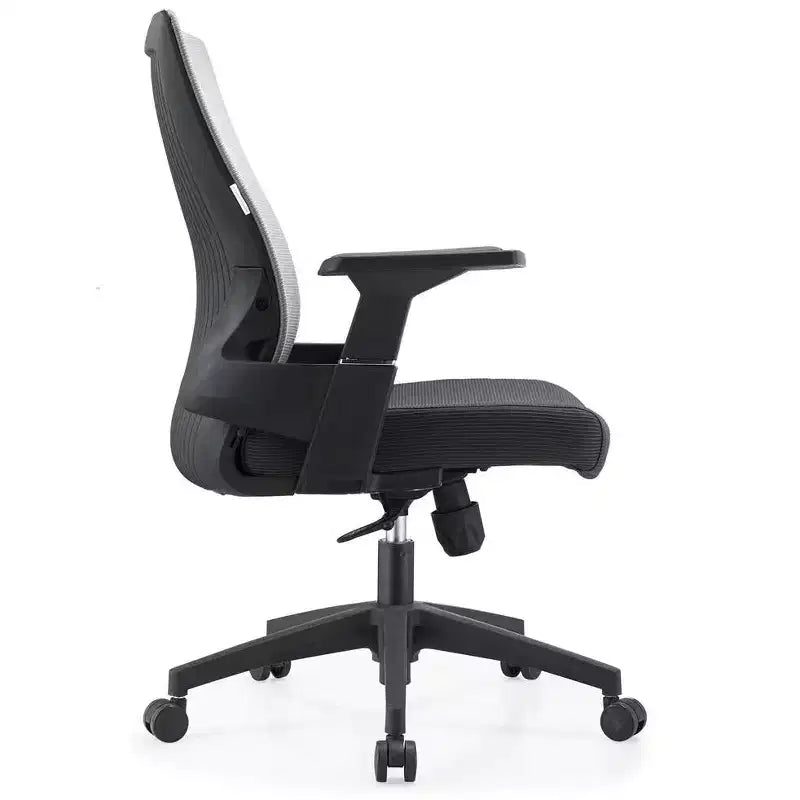 Sedia da ufficio ergonomica in rete, monoposto, girevole e inclinabile