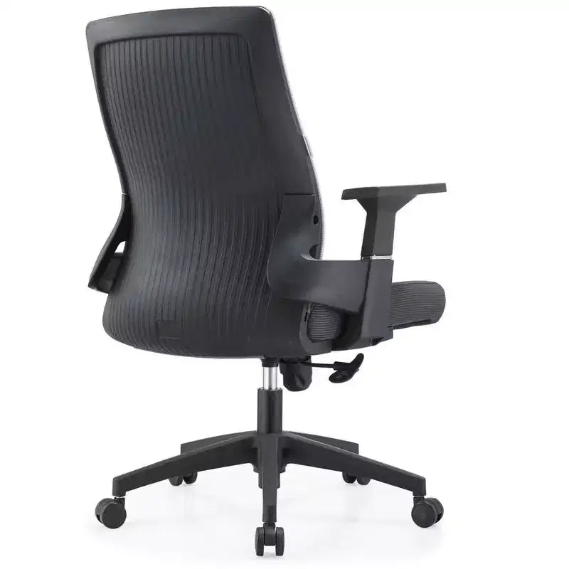 Sedia da ufficio ergonomica in rete, monoposto, girevole e inclinabile