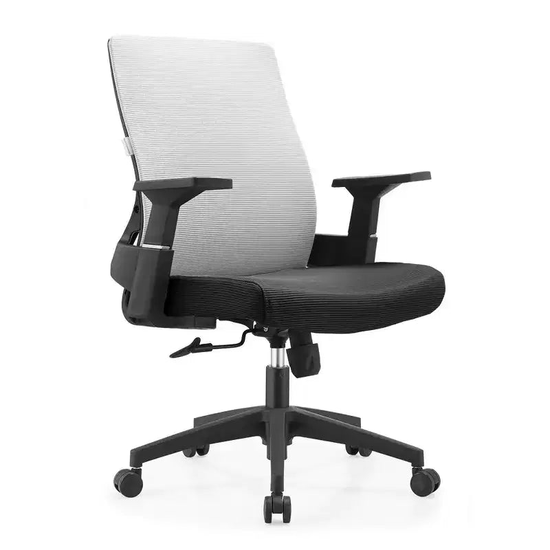 Sedia da ufficio ergonomica in rete, monoposto, girevole e inclinabile