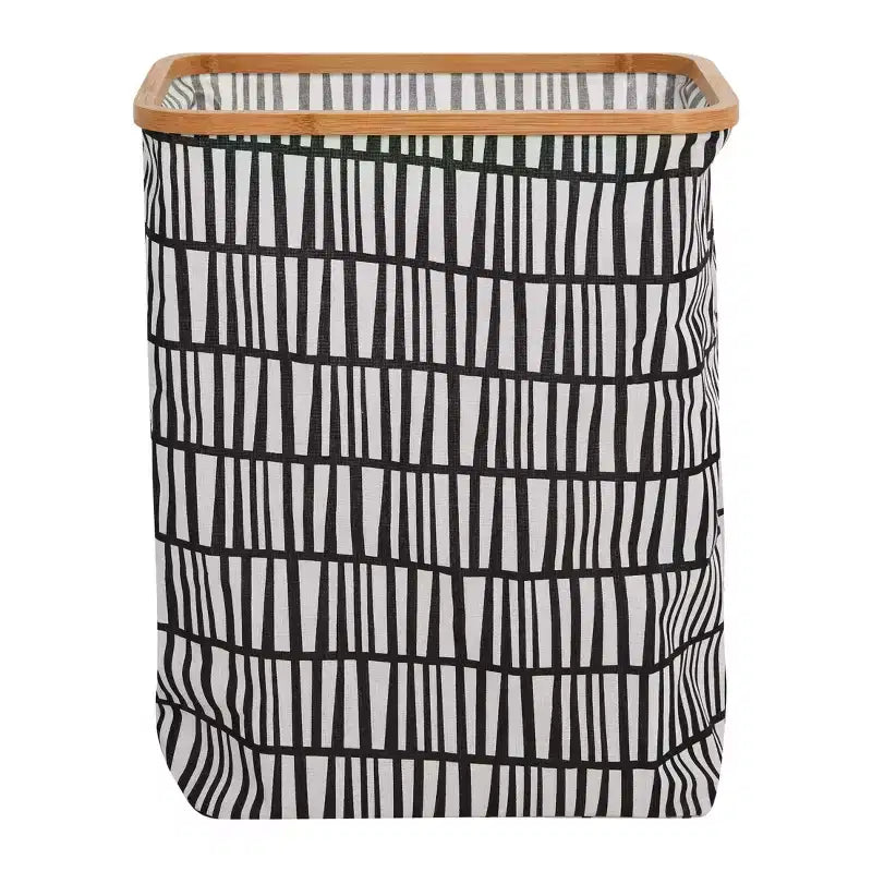 Cesta portabiancheria rettangolare in bambù naturale, singola